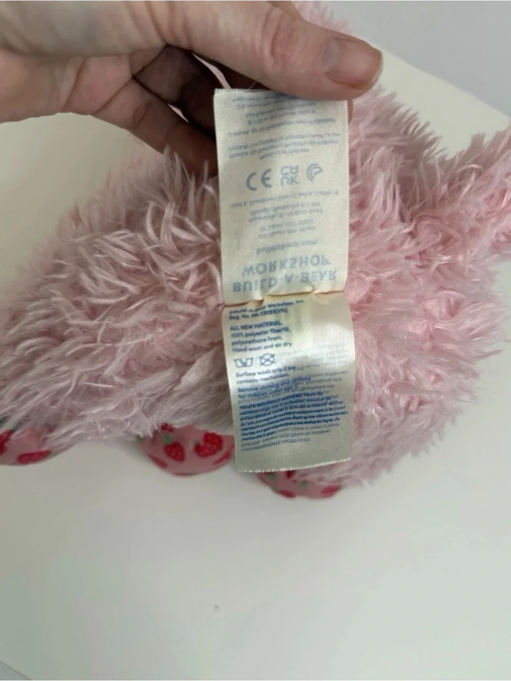 Build A Bear BAB Strawberry Highland Cow Stuffed Animal Pink Plush 2024 Rare